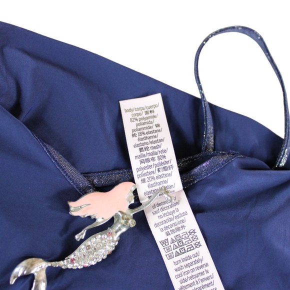 Victoria's Secret Camisole Small Metallic Blue with Sheer Trim Adjustable CA305 - Picture 9 of 9